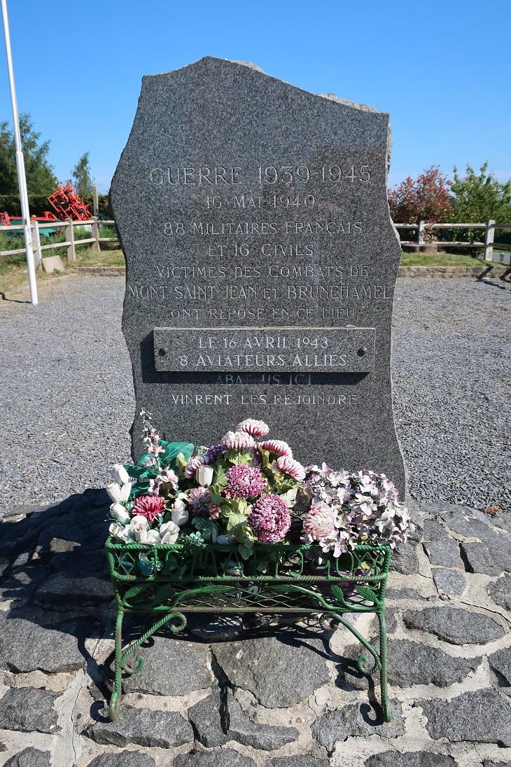Monument aux militaires et civils victimes des combats de Mont-Saint-Jean et Brunehamel le 16 mai 1940 ©CD02