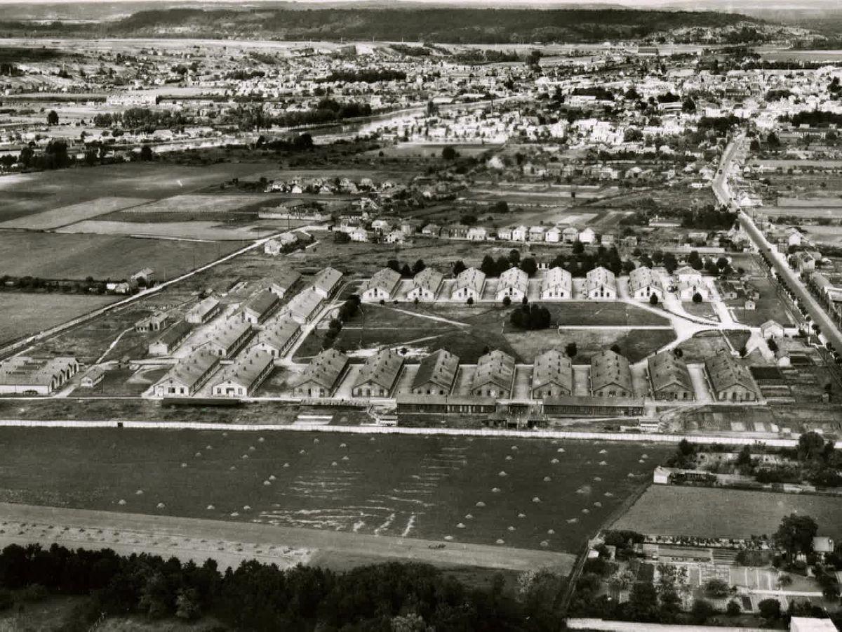 Vue aérienne du Frontstalag 122 de Compiègne Royallieu
