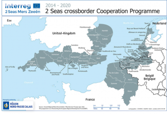 carte du programme Interreg 2 Mers carte du programme Interreg 2 Mers