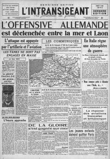 L'Intransigeant du 6 juin 1940 L'Intransigeant du 6 juin 1940