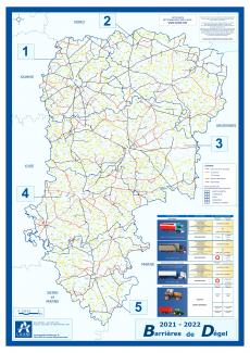 Carte barrières de dégel 2021-2022 Carte barrières de dégel 2021-2022