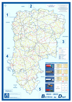Carte barrières de dégel 2022-2023 Carte barrières de dégel 2022-2023