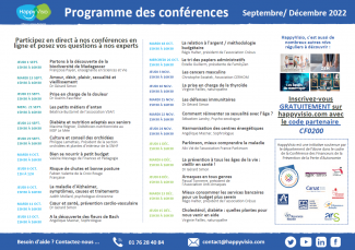 Programme HappyVisio Septembre-décembre 2022 Programme HappyVisio Septembre-décembre 2022