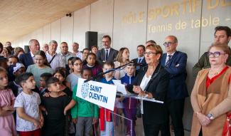 Inauguration par Colette Blériot du Pôle Sportif de Saint-Quentin