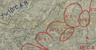 Situation de la V Armée le 29 août 1914, au soir, et en particulier du 18e corps d'armée