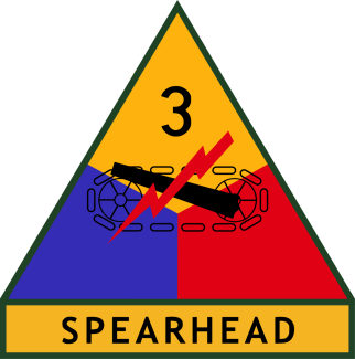 Insigne de la 3rd US Armored division Insigne de la 3rd US Armored Division
