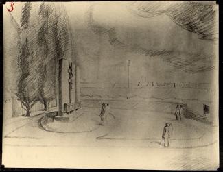 Croquis du monument en 1948 avant les travaux ©Arch. dép. Aisne SC/4M301 Croquis du monument en 1948 avant les travaux ©Arch. dép. Aisne SC/4M301