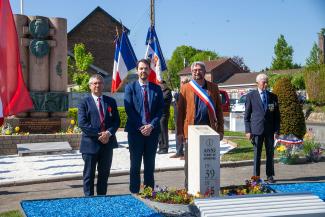 Inauguration de la borne Aisne Terre de Mémoire à Bohain ©CD02 Inauguration de la borne Aisne Terre de Mémoire à Bohain