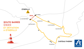 Plan déviation RD830 ©Département de l’Aisne
