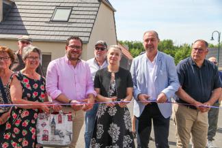 Inauguration logements Opal couper de ruban