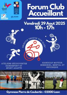 Forum Club Accueillant le vendredi 29 août 2025 à Laon Forum Club Accueillant le vendredi 29 août 2025 à Laon