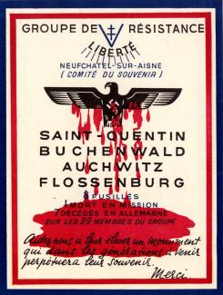 Affiche du Comité du Souvenir du Groupe Liberté ©Arch. dép. Aisne E-dépôt 479 Liberté Affiche du Comité du Souvenir du Groupe Liberté ©Arch. dép. Aisne E-dépôt 479 Liberté