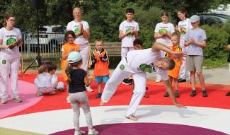 Démonstration de capoeira aux Estiv'Aisne 2026
