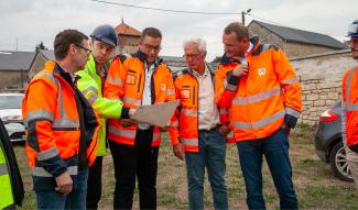 Chantier a Chavigny effondrement de chaussee