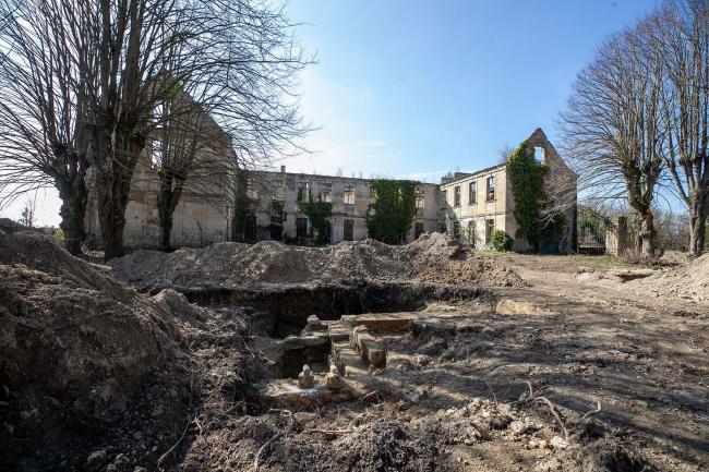 Fouilles abbaye St  Vincent