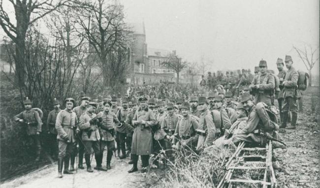 Soldats du Lauenburgisches Jäger-Bataillon Nr. 9 près de Noyon en avril 1915 ©https://denstorekrig1914-1918.dk