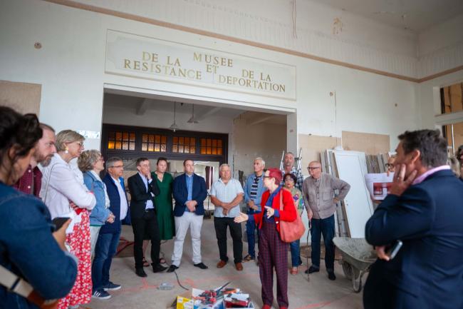 Visite de chantier au musée de la resistance et de la deportation