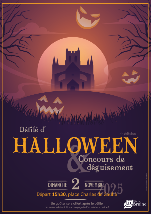 Ville de Braine Affiche Halloween Braine