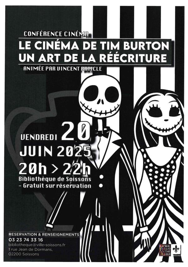 Affiche "Conférence cinéma Tim Burton"