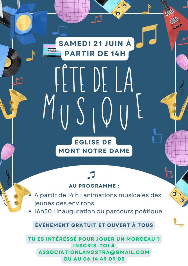 Affiche fête de la musique illustratif coloré - 1