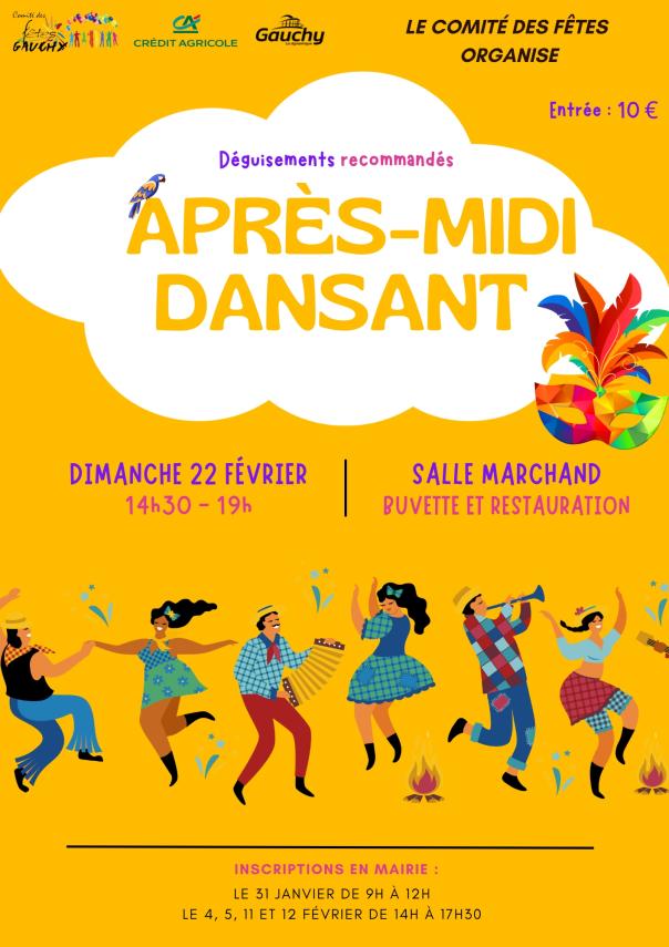 Affiche après-midi dansant