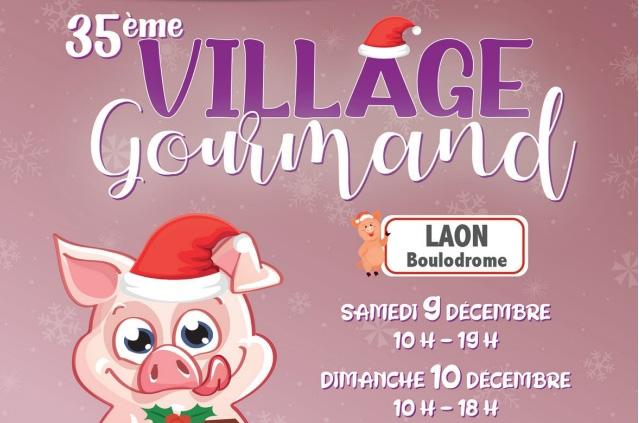Affiche Village Gourmand 2023 < Laon < Aisne < Picardie