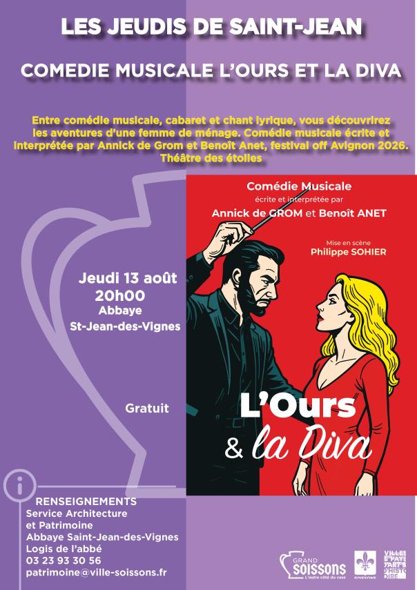 Comédie musicale, les jeudis de Saint-Jean : l'ours et la diva
