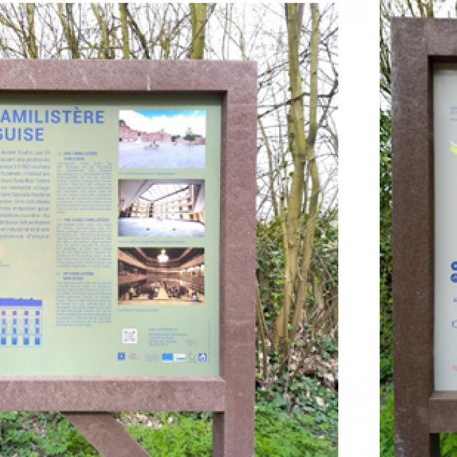 Panneaux d'interprétation et d'informations touristiques Guise ©CD02